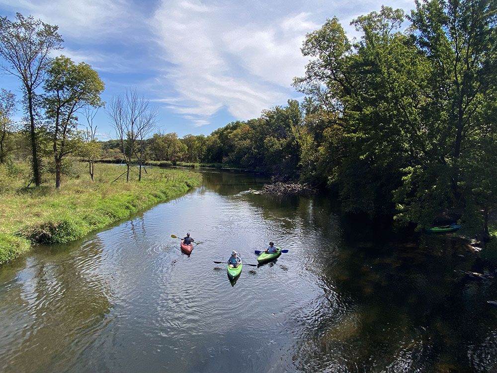 Setting off down the Apple River, WI.