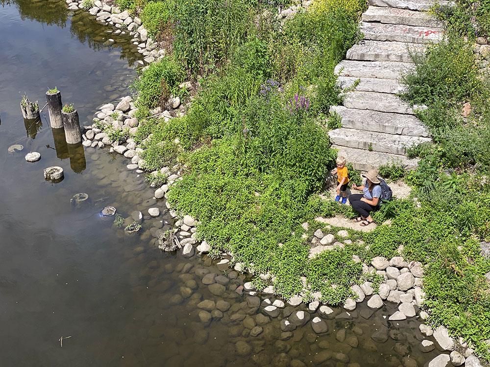 Mother and Son and Menomonee River.