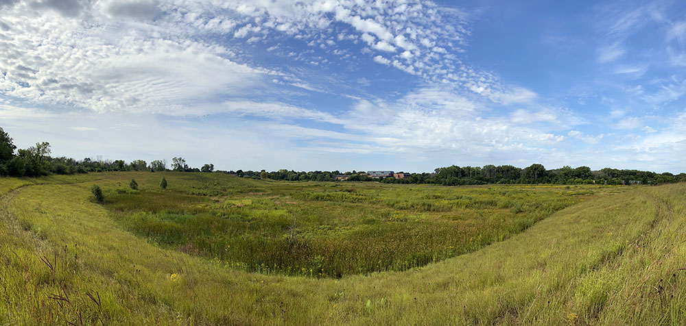 Panoramic view of the basin.