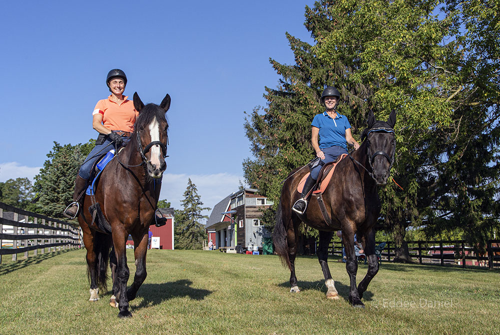 The first of 61 riders head out from the Neubauer Farm.