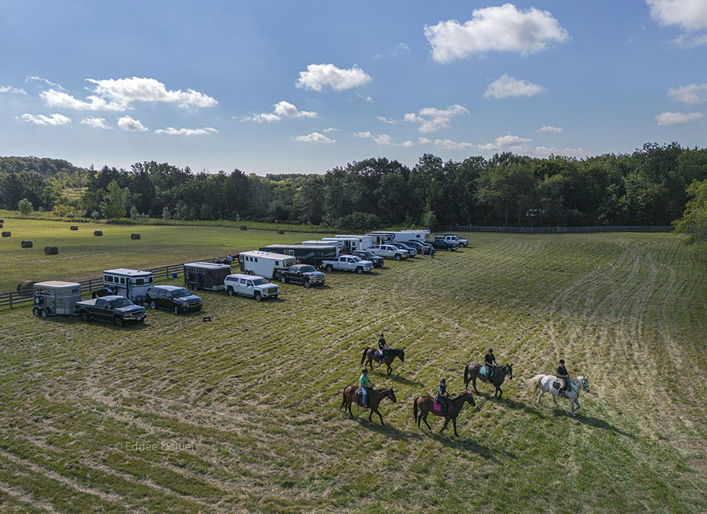 Trailer parking at the Neubauer Farm.