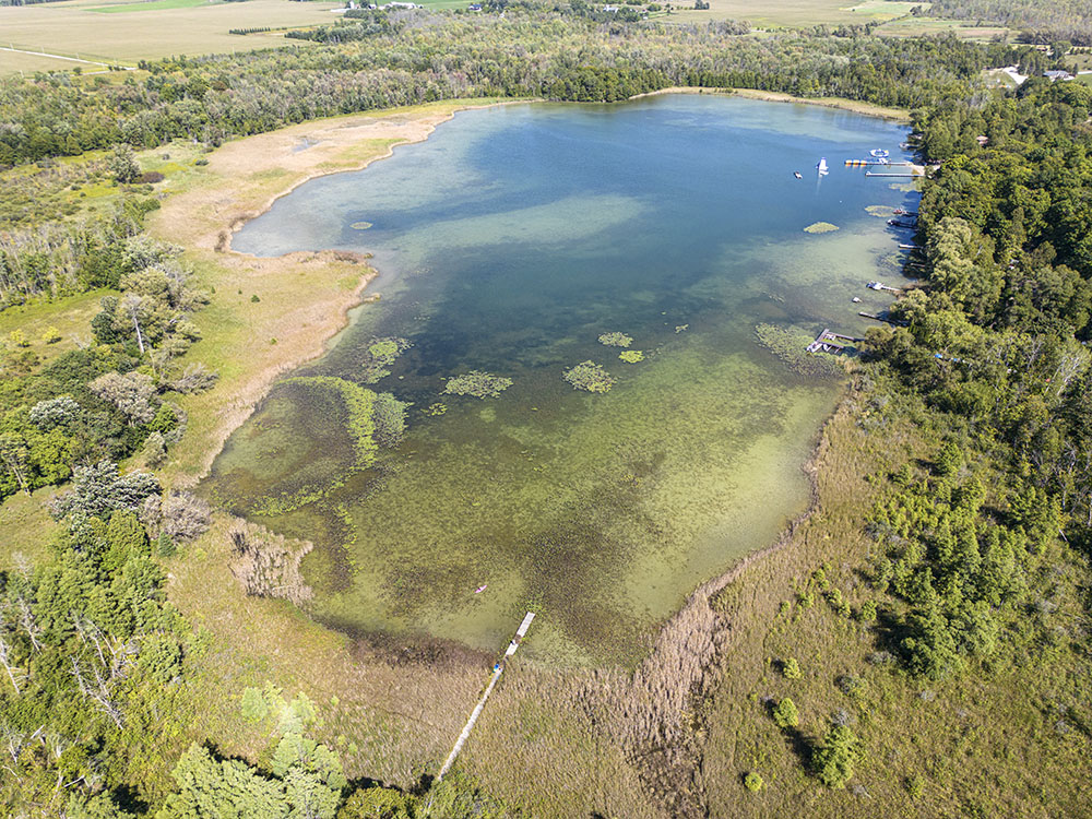 Biehl Nature Preserve is located on Lake Twelve. 