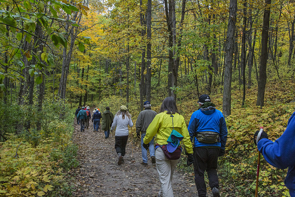 The five-miler group sets a steady pace from the start