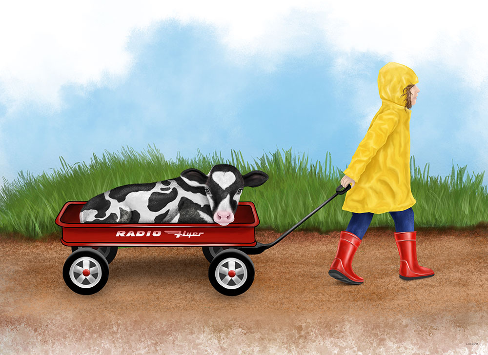 Wagon Ride: Digital Illustration, Procreate.