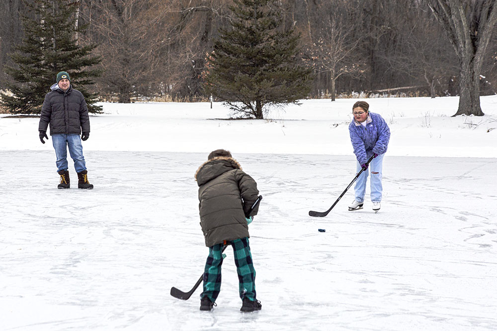 Hockey practice, Lilly Heights Park, Brookfield.