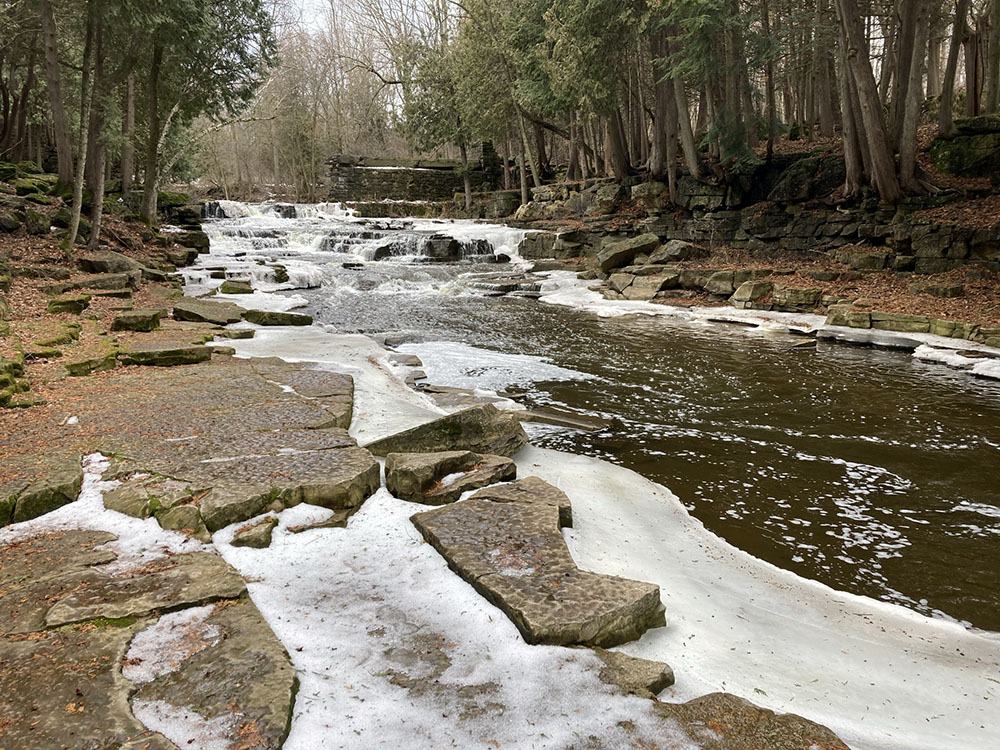 Downriver view of Devils River Falls.