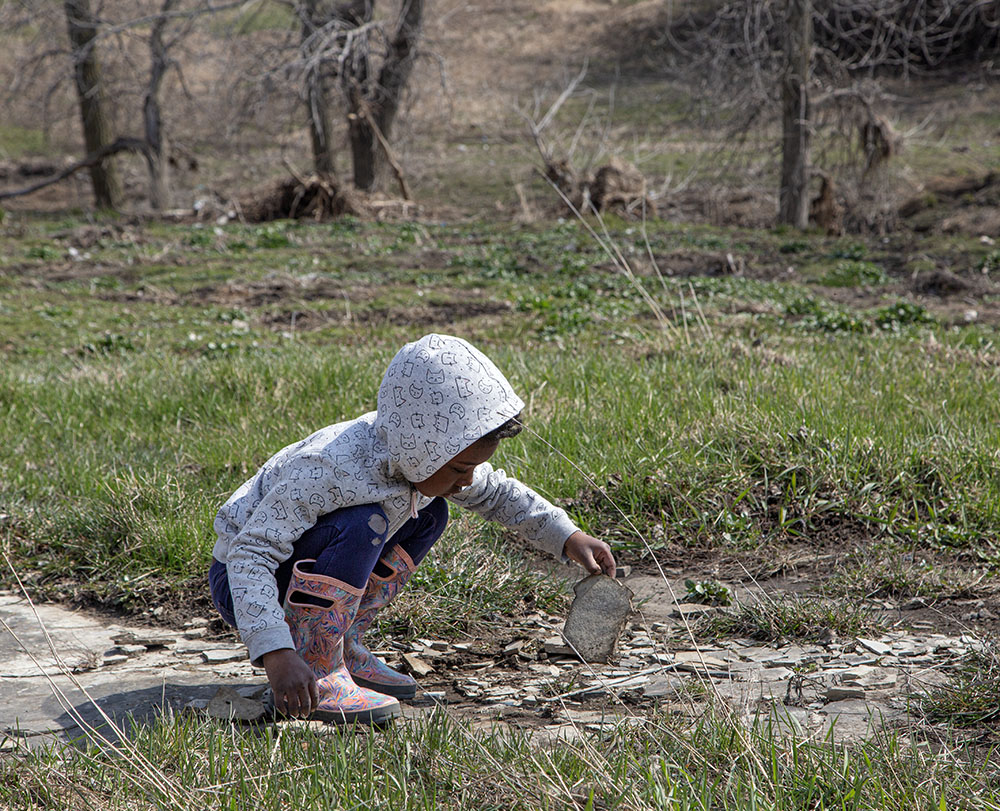 Another explores the geology of the site.