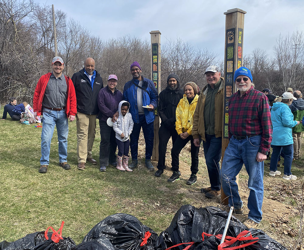 Peter Coffaro, MMSD; Jeff Spence, MMSD; Melanie Ariens, Milwaukee Water Commons; Janice Brands; Steven Hunter, Nearby Nature MKE; Ammar Nsoroma, Red Bike and Green MKE; Mars Patterson, Nearby Nature MKE; Gary Casper, Great Lakes Ecological Services; David Thomas, Nearby Nature MKE.