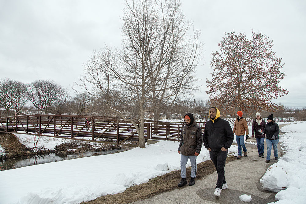 The walk continued for a short way along the multi-use path along Lincoln Creek before looping back to the park.