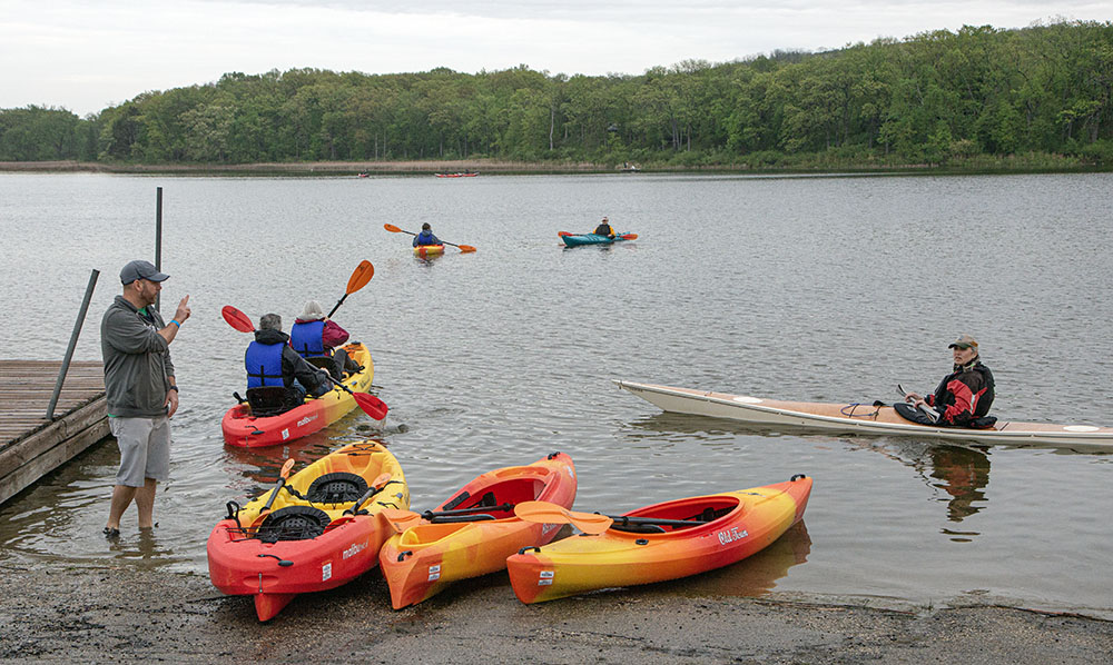 Kayaks, canoes, and paddle boards all were available to rent - and they went like hotcakes even in the rain!