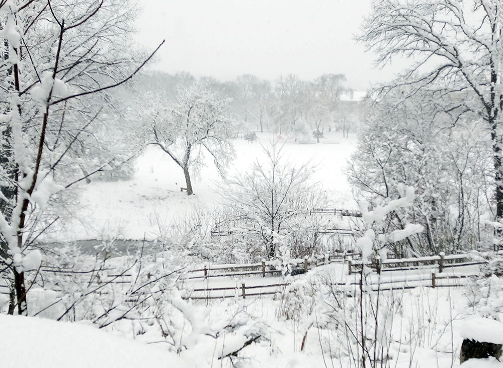 View from the hilltop in winter.