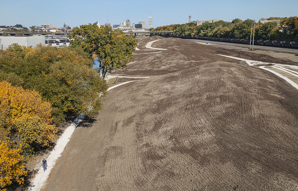 Three Bridges Park as it appeared when it opened in 2013.