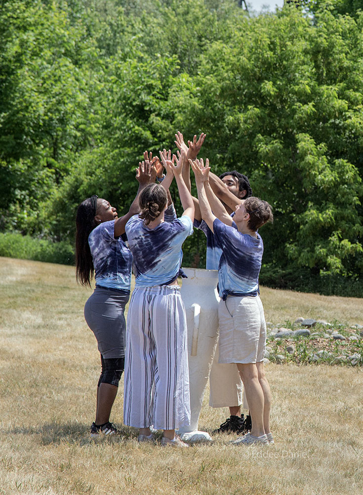 Dancecircus performing a water-themed dance.