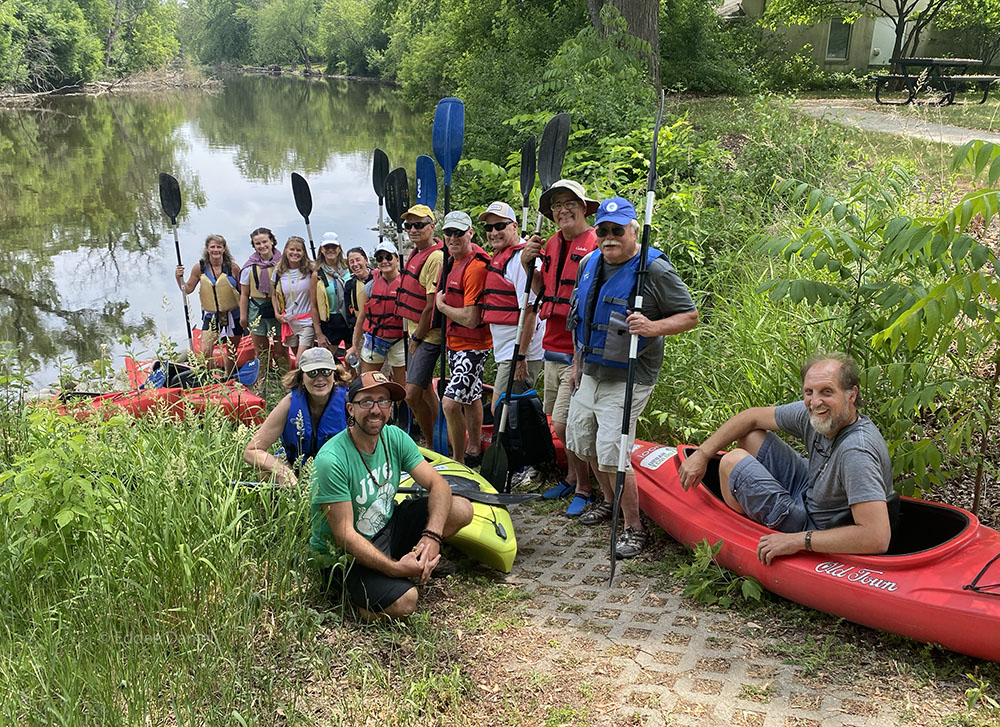 Group portrait at Molyneaux Park boat launch in Thiensville.