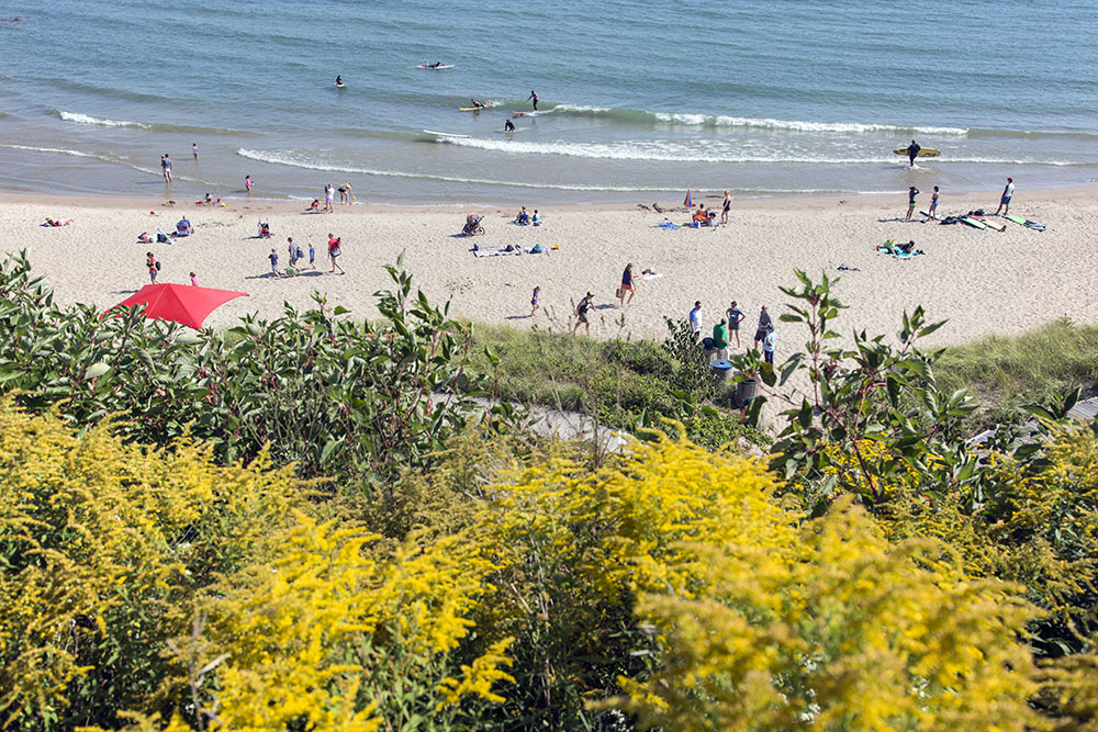 Atwater Beach, Shorewood. Popular beach for surfing (as is Bradford Beach).