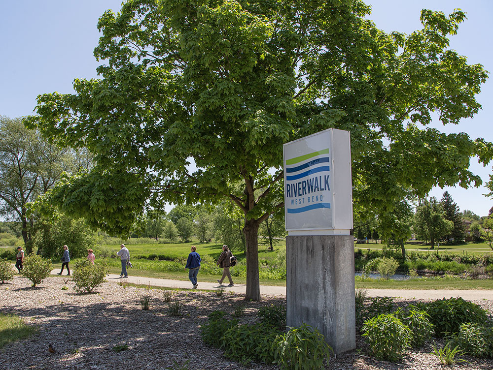 West Bend Riverwalk in Riverside Park.