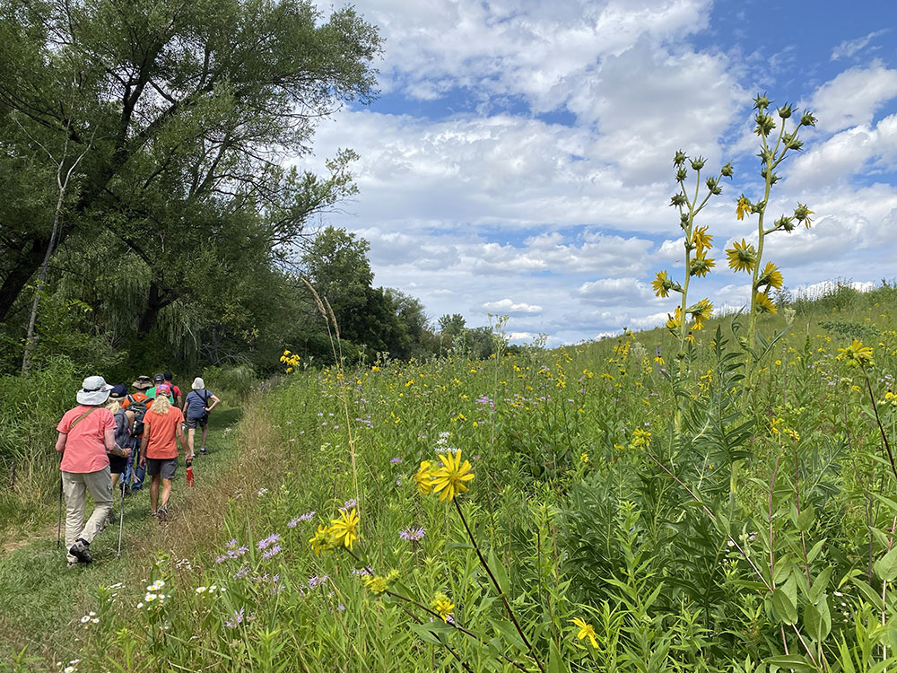 Sierra Club members hiking with the author at Retzer Nature Center.