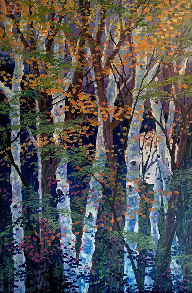 Autumn Moon, 24x36, oil on canvas, 2023