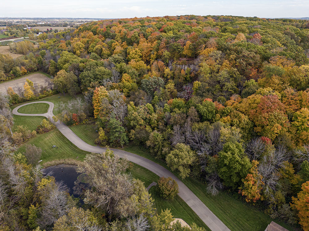 Aerial view of Ledge County Park