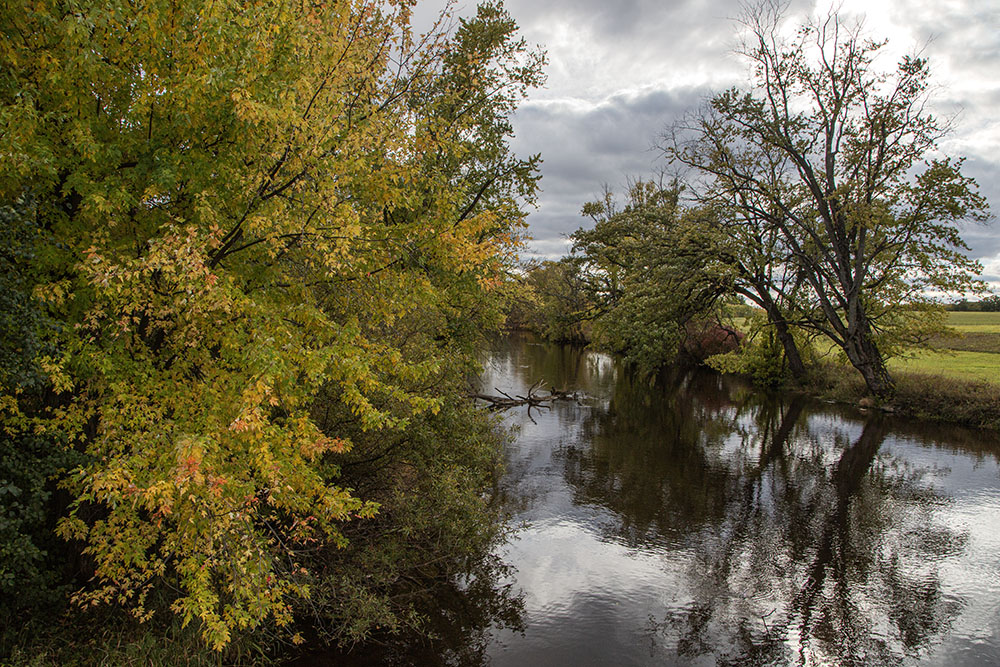 The Milwaukee River from the Hwy H bridge crossing.