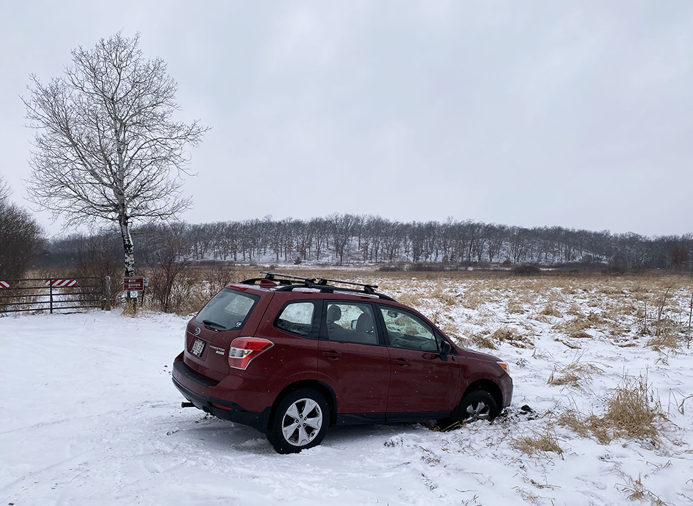 January 2023. My wheel got stuck in a hole trying to turn around at the end of the drive. Four-wheel drive was useless. I had to call a tow truck.