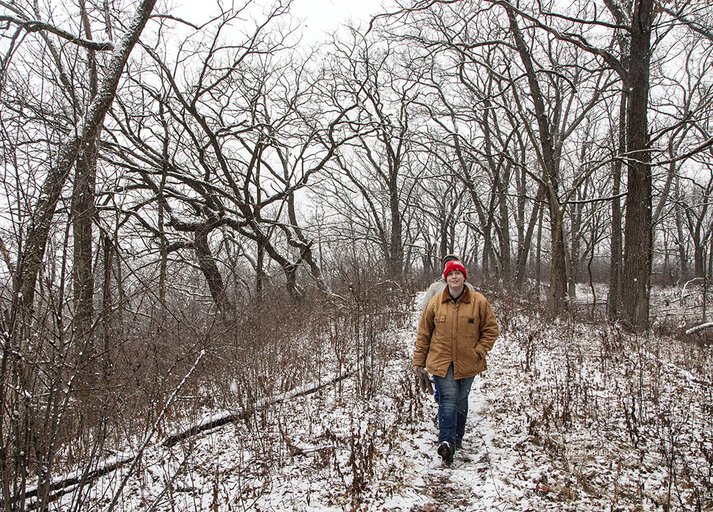 Katie on the Nature Trail in the Oak Opening State Natural Area.