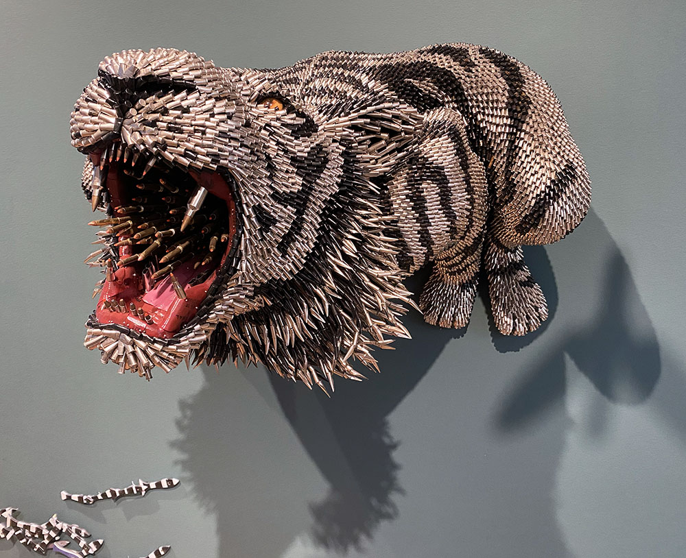 Bombast, tiger made of bullets