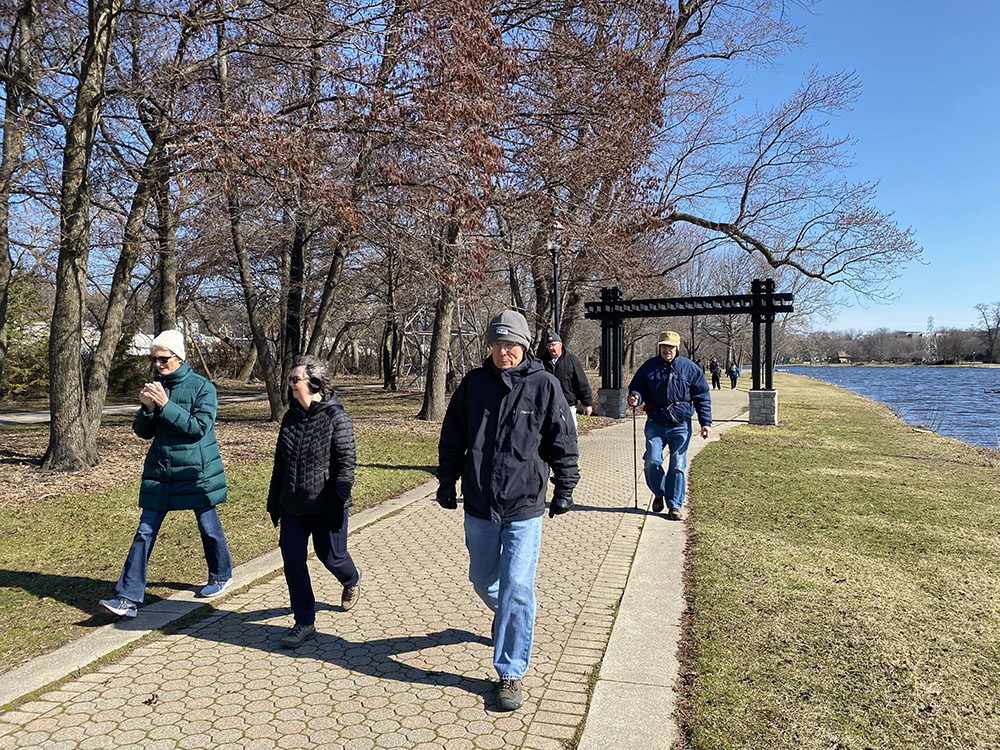 The Wisconsin Go Hiking Club in Frame Park.