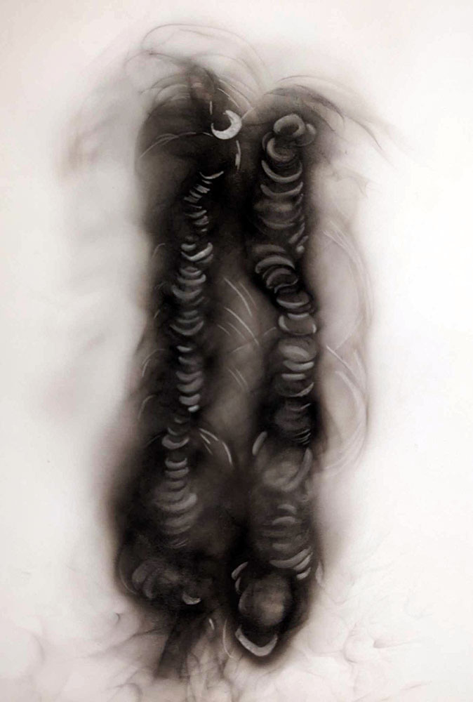 Instability, 2023 Soot on paper 16 × 20 in.