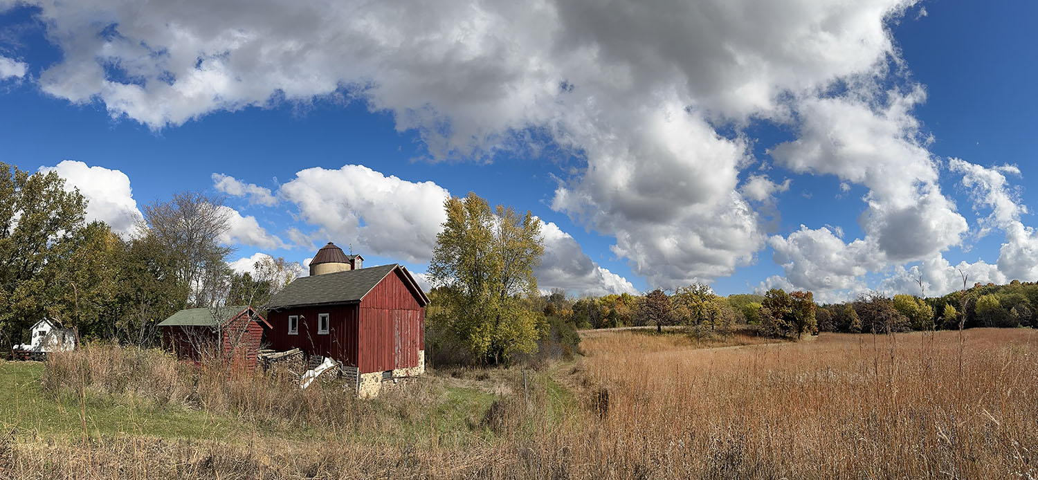 barn and prairie panorama
