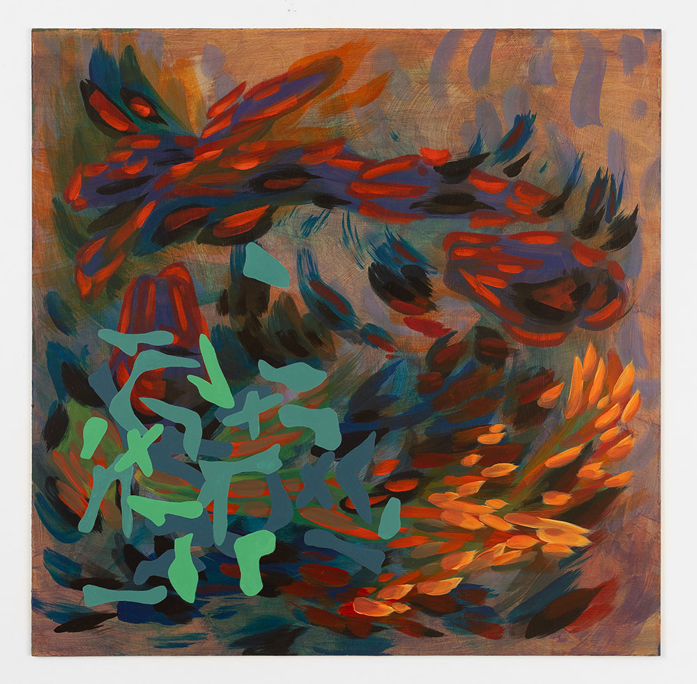 Fire Remnants. 2021. Acrylic on panel. 24" x 24"