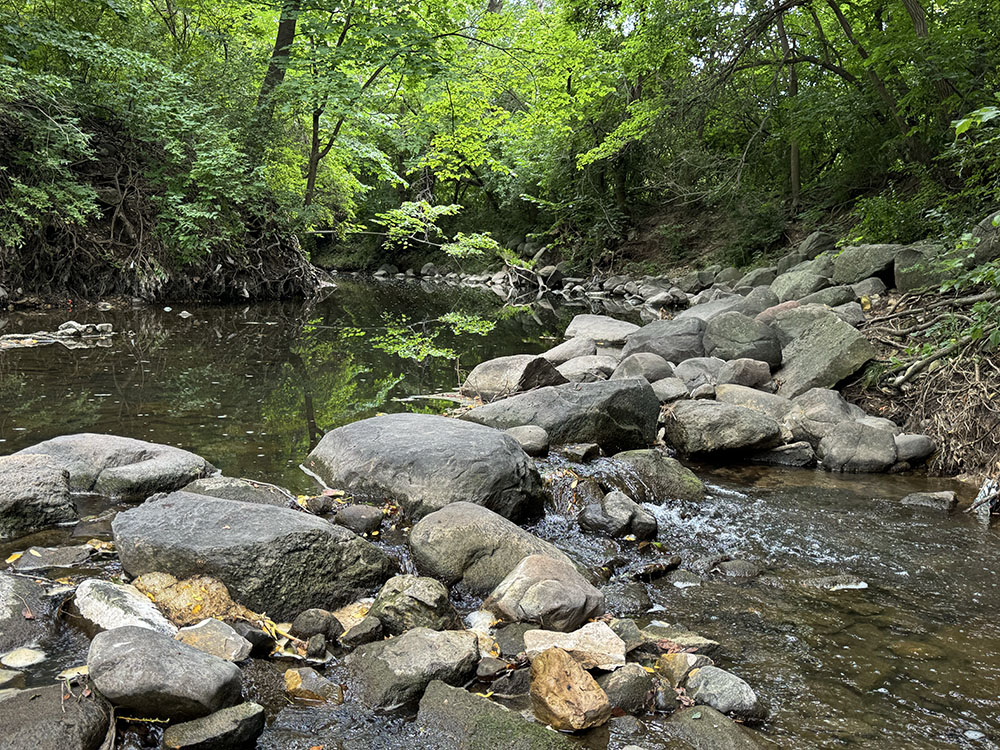 An idyllic spot on the Honey Creek Parkway in Wauwatosa.