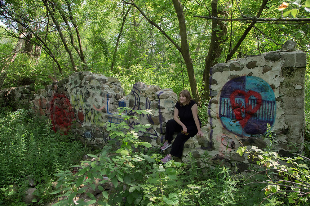 The ruins of an old farmstead. 