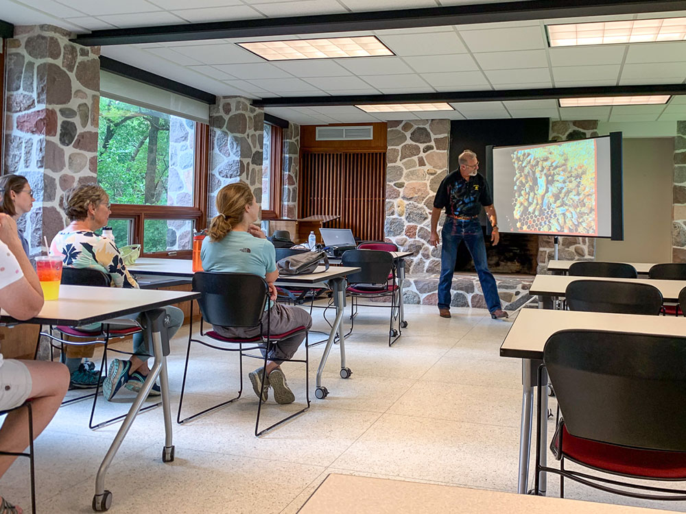 The Hausmann Nature Center hosted a very informative presentation on beekeeping.