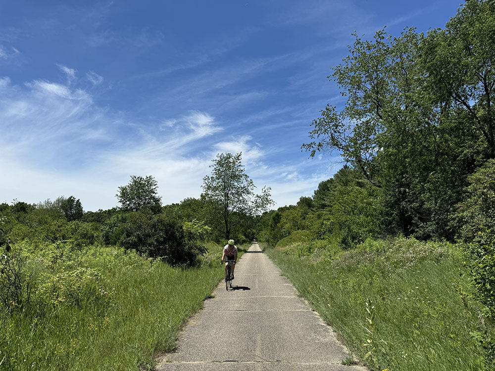 The Glacial Drumlin Trail where it passes through the UWM Field Station in Waterville.