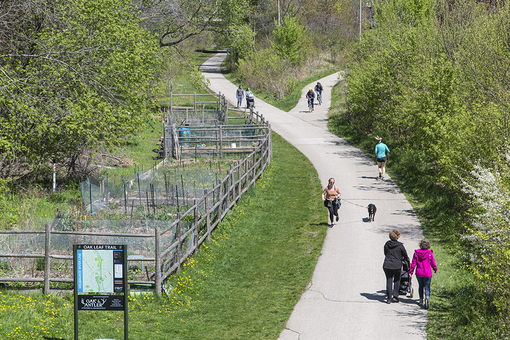 The Oak Leaf Trail in Riverside Park, Milwaukee.