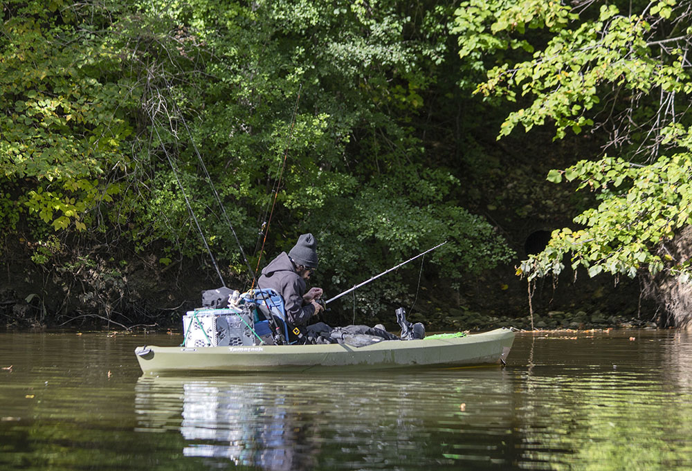 We passed an angler in the shallows.