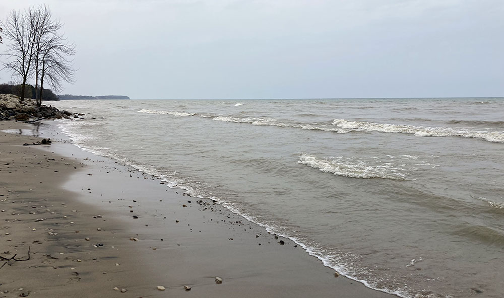 The beach on Lake Michigan at Hika Bay