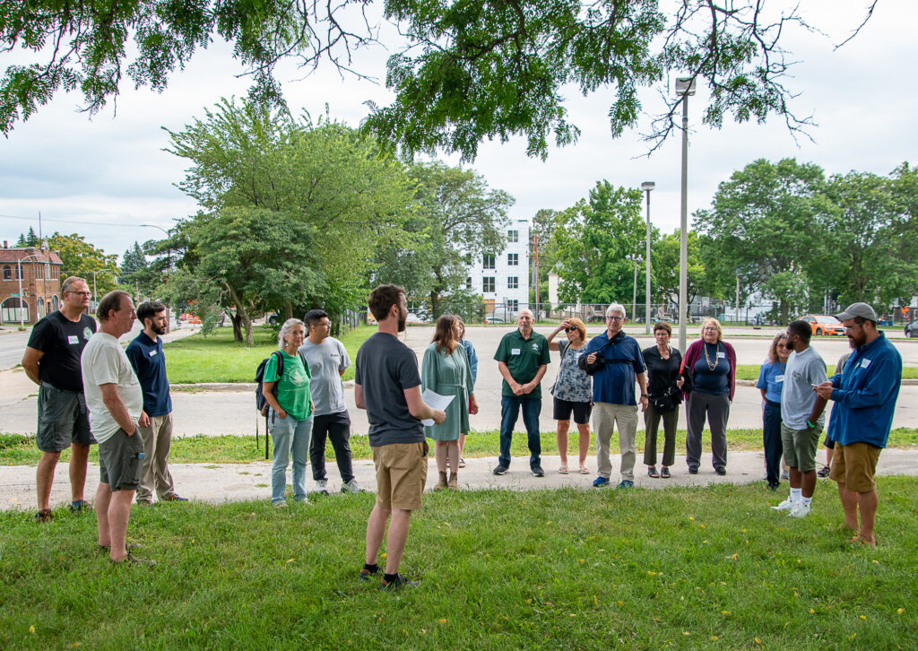 A group tour of the park was conducted as part of The Park People's annual meeting. KGM