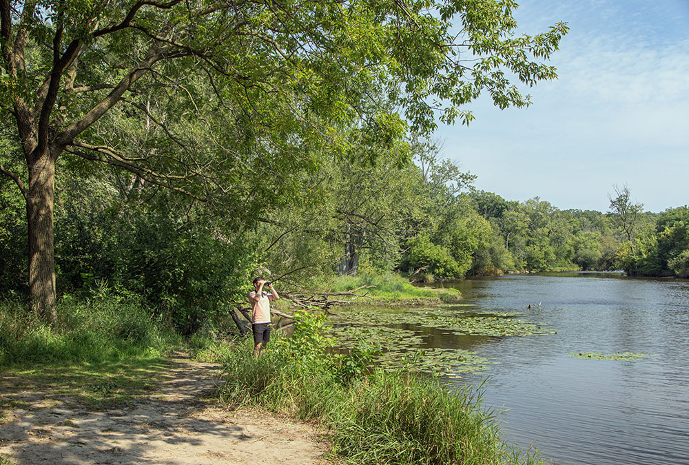 Benjamin Pollock at Estabrook Park in the Milwaukee River Greenway.