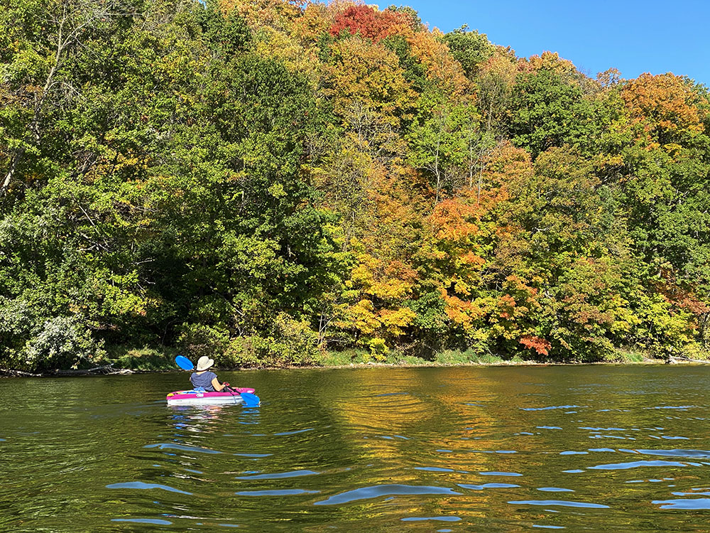 Kayaking on Friess Lake.