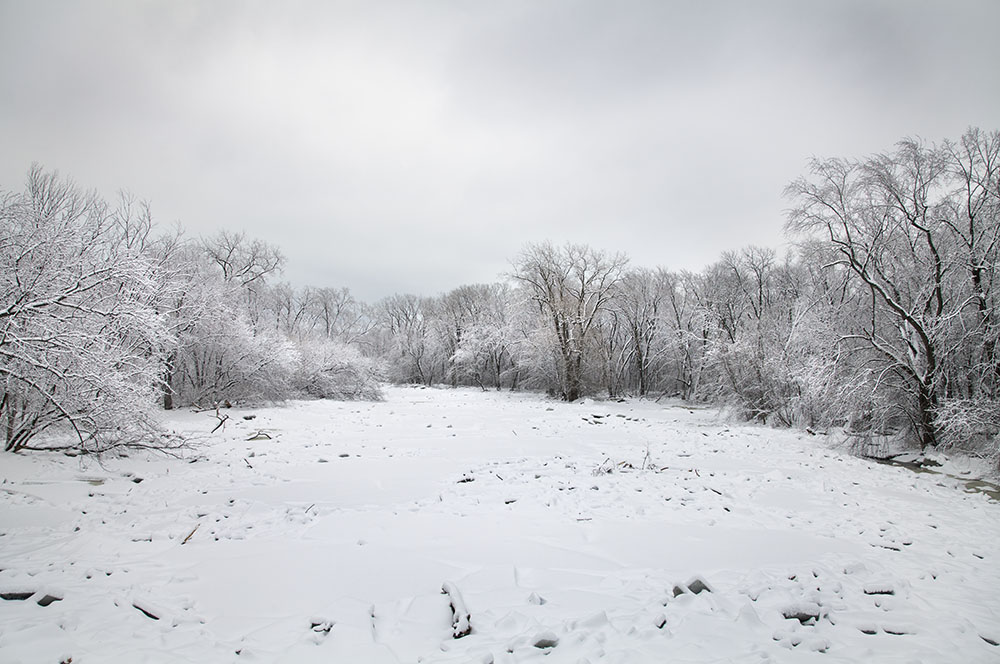 Ice broken up by freezing, thawing and refreezing, which causes very unstable, dangerous conditions. 