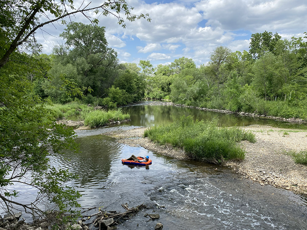 A lazy float down the Menomonee River.