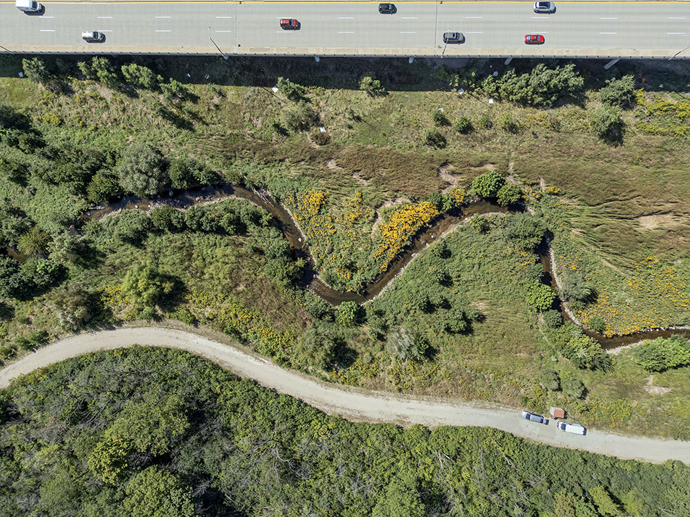 Meander. Underwood Creek Parkway, Wauwatosa.