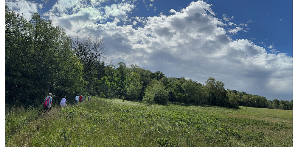 Hikers on the Bald Bluff Trail in the Kettle Moraine State Forest - Southern Unit