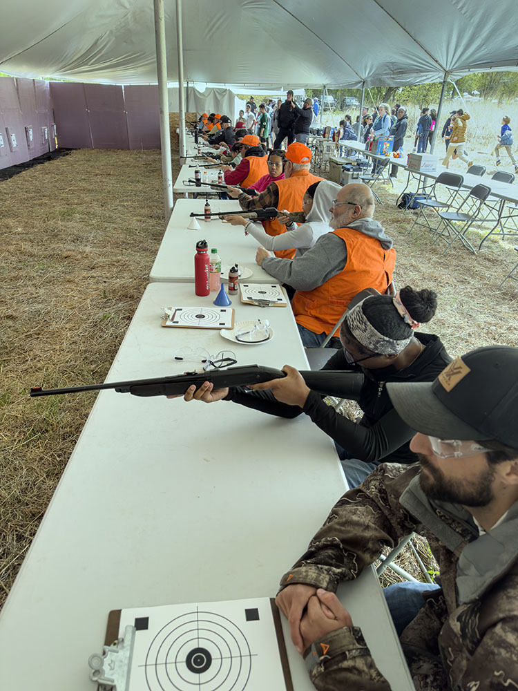 BB gun practice and safety demonstrations.