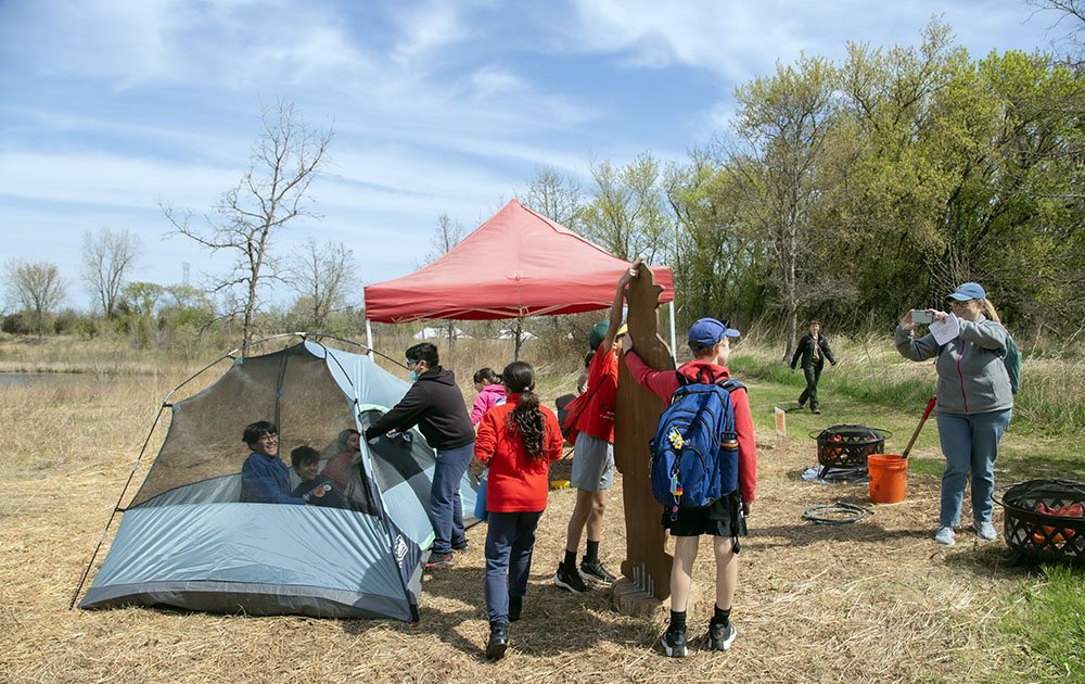 The tent got a real workout!
