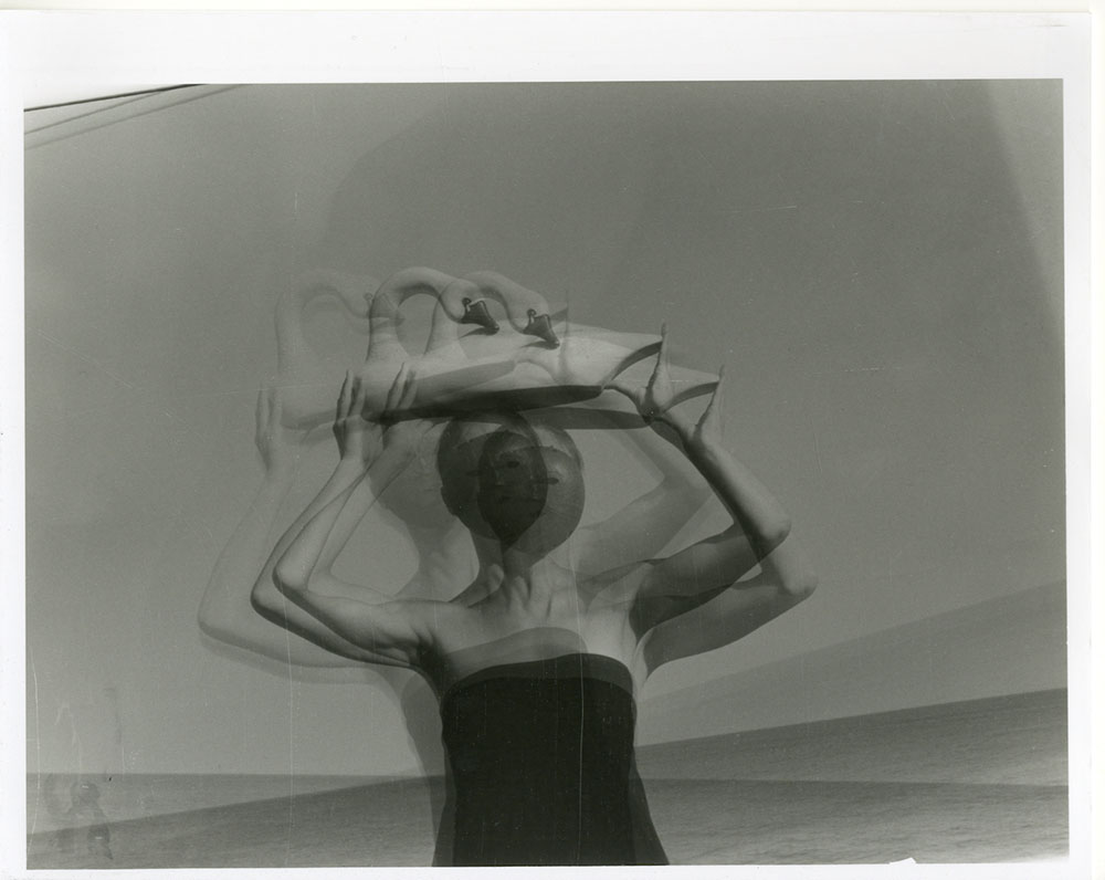 Swan Song, multiple exposure silver gelatin print, Lake Michigan, 2022