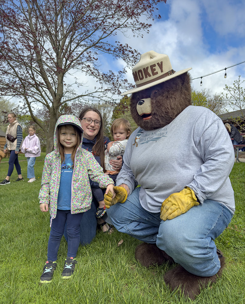 Smokey the Bear made an appearance at the event.