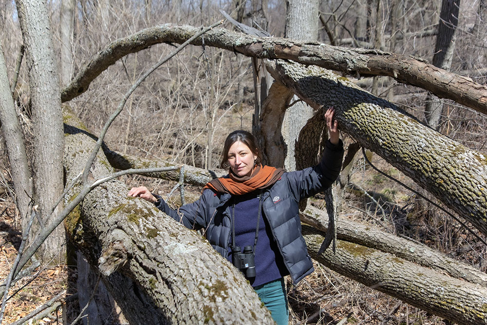 Sophie Hughes at Forest Beach Migratory Preserve.